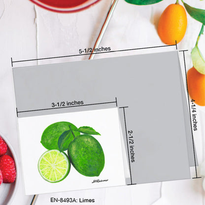 Limes, Greeting Card (8493A), Enclosure Card, www.printedcanvas.com