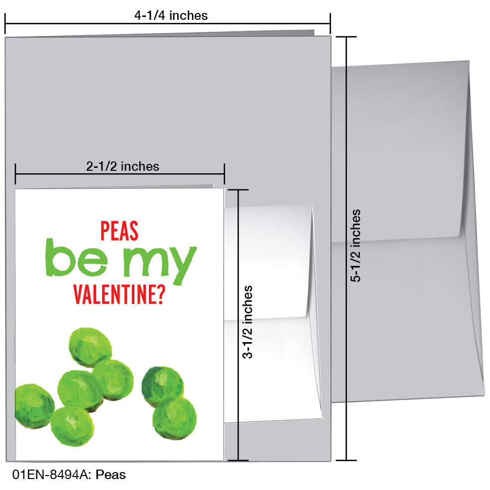 Peas, Greeting Card (8494A), Enclosure, printedcanvas.com