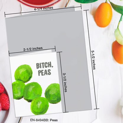 Peas, Greeting Card (#8494BB)