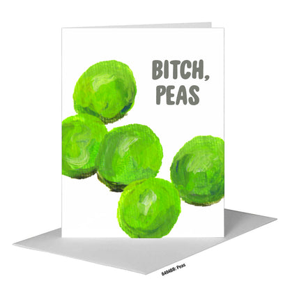 Peas, Greeting Card (#8494BB), A2 Card Front, www.printedcanvas.com