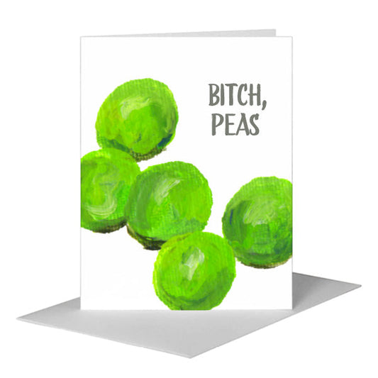 Peas, Greeting Card (#8494BB) A2 Card Front, www.printedcanvas.com
