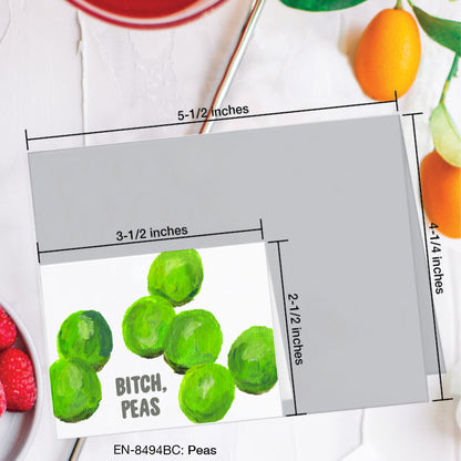 Peas, Greeting Card (#8494BC)
