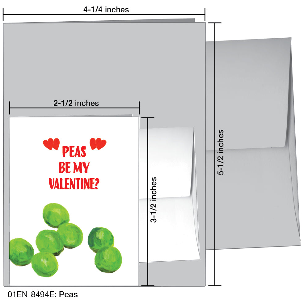 Peas, Greeting Card (8494E), Enclosure, printedcanvas.com