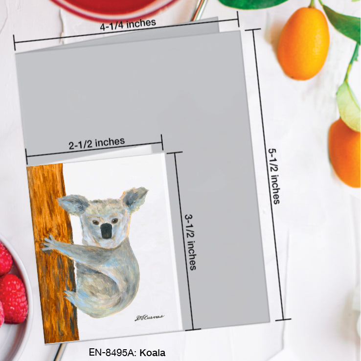 Koala, Greeting Card (#8495A), Enclosure Card, www.printedcanvas.com