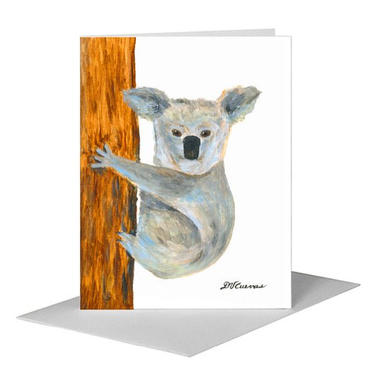 Koala, Greeting Card (#8495A) A2 Card Front, www.printedcanvas.com