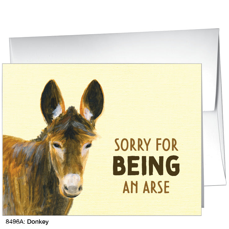 Donkey, Greeting Card (8496A), A2 Card, www.printedcanvas.com