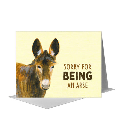 Donkey, Greeting Card (#8496A), A2 Card Front, www.printedcanvas.com