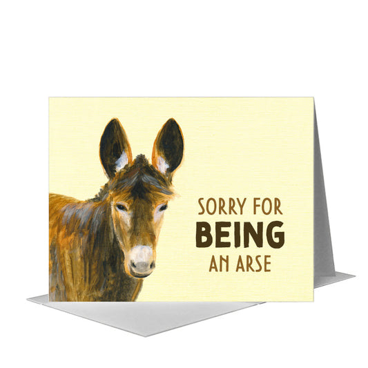 Donkey, Greeting Card (#8496A) A2 Card Front, www.printedcanvas.com