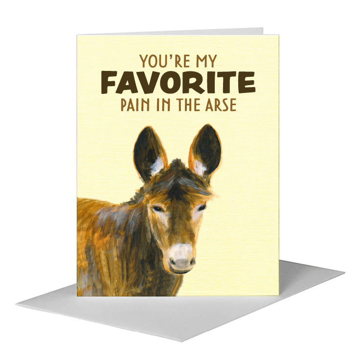 Donkey, Greeting Card (#8496D) A2 Card Front, www.printedcanvas.com