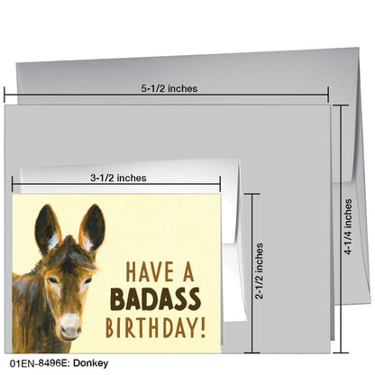Donkey, Greeting Card (8496E), Enclosure, printedcanvas.com