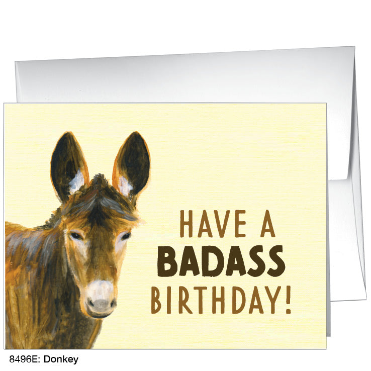 Donkey, Greeting Card (8496E), A2 Card, www.printedcanvas.com