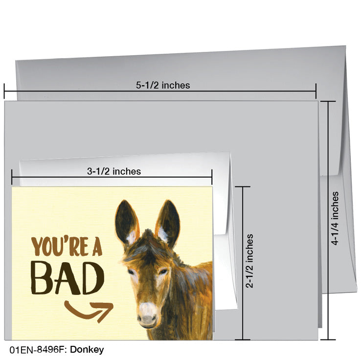 Donkey, Greeting Card (8496F), Enclosure, printedcanvas.com