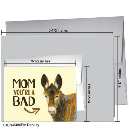Donkey, Greeting Card (8496FA), Enclosure Card, www.printedcanvas.com