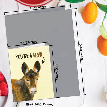Donkey, Greeting Card (8496FC), Enclosure, www.printedcanvas.com