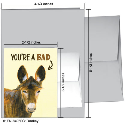 Donkey, Greeting Card (8496FC), Enclosure, printedcanvas.com
