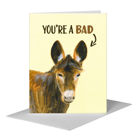 Donkey, Greeting Card (#8496FC) A2 Card Front, www.printedcanvas.com