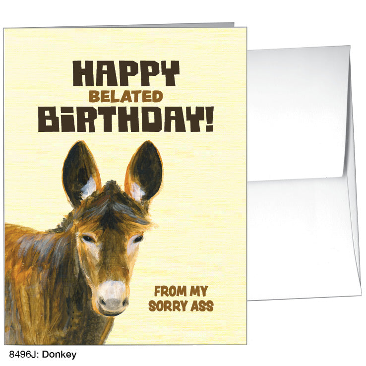 Donkey, Greeting Card (8496J), A2 Card, www.printedcanvas.com