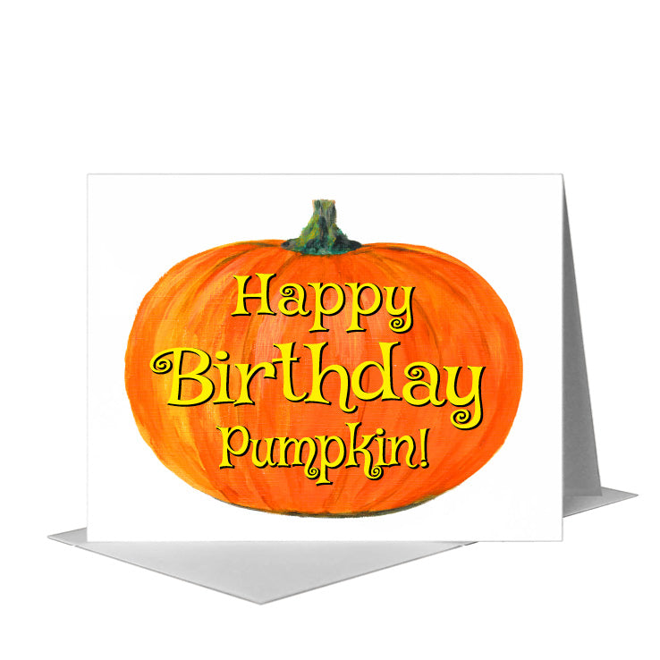Pumpkin Schmunkin, Greeting Card (#8499B) A2 Card Front, www.printedcanvas.com