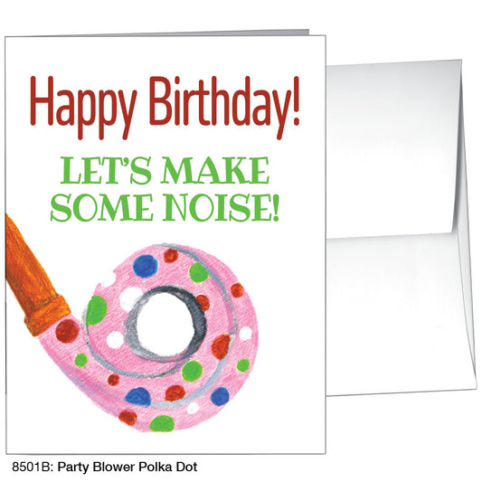 Party Blower Polka Dot, Greeting Card (#8501B)