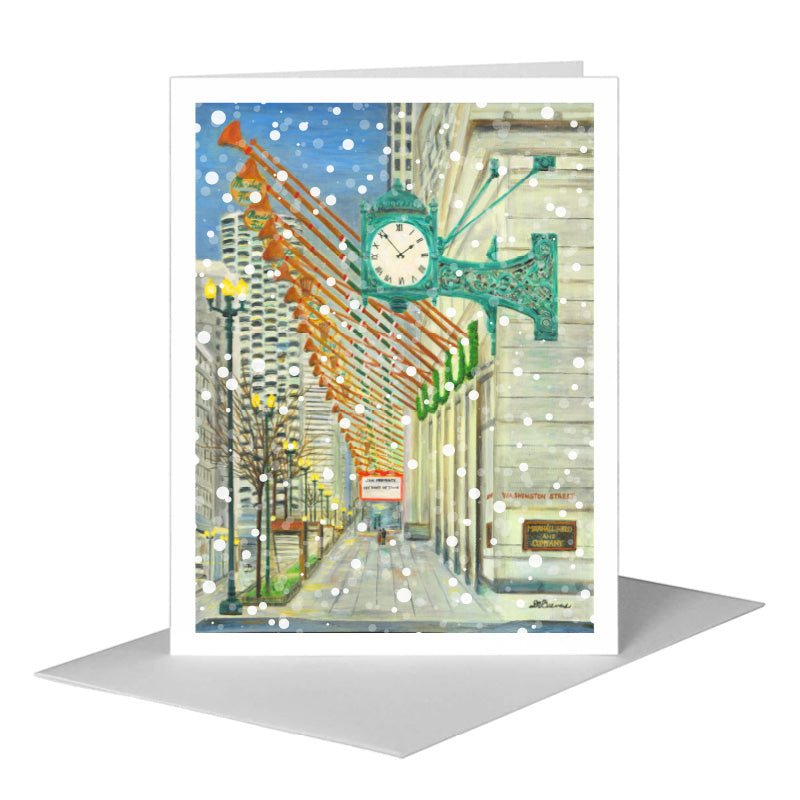 State Street, Chicago, Greeting Card (#8503B), A2 Card Front, www.printedcanvas.com