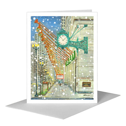 State Street, Chicago, Greeting Card (#8503B), A2 Card Front, www.printedcanvas.com
