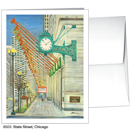 State Street, Chicago, Greeting Card (8503)