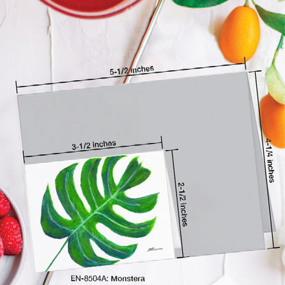 Monstera, Greeting Card (8504A), Enclosure Card, www.printedcanvas.com