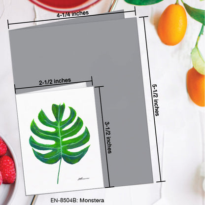 Monstera, Greeting Card (8504B), Enclosure Card, www.printedcanvas.com
