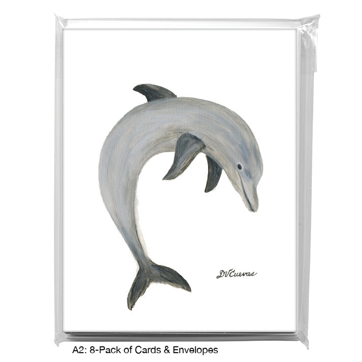 Dolphin Jump, Greeting Card (8520A), A2 8-Pack, printedcanvas.com