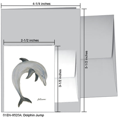 Dolphin Jump, Greeting Card (8520A), Enclosure Card, printedcanvas.com