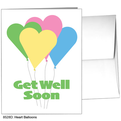 Heart Balloons, Greeting Card (8528D)