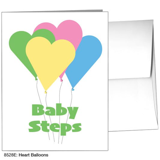 Heart Balloons, Greeting Card (8528E)