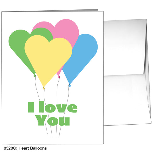 Heart Balloons, Greeting Card (8528G)