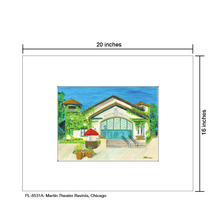 Martin Theater Ravinia, Chicago, Print (#8531A)