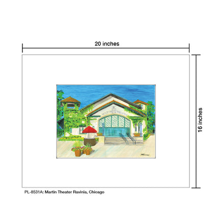 Martin Theater Ravinia, Chicago, Print (#8531A)
