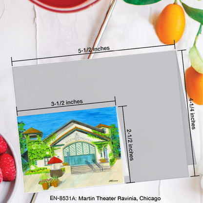Martin Theater Ravinia, Chicago, Greeting Card (#8531A)