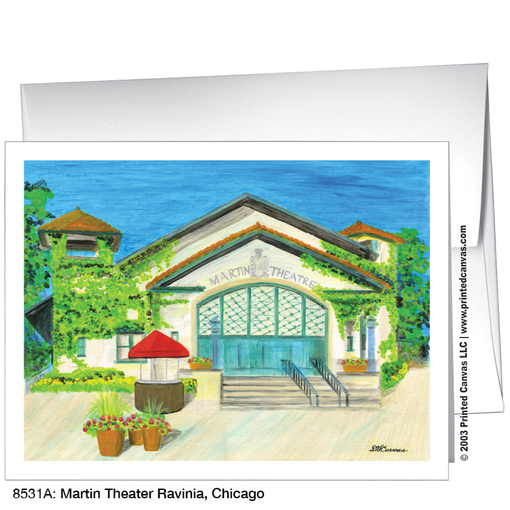 Martin Theater Ravinia, Chicago, Greeting Card (#8531A)
