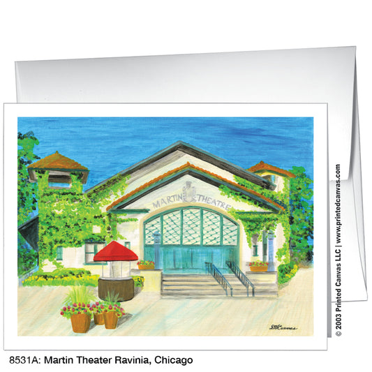 Martin Theater Ravinia, Chicago, Greeting Card (#8531A)