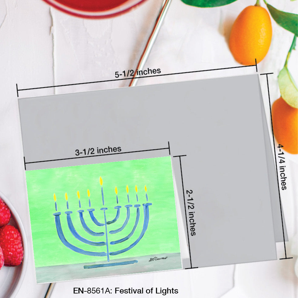 Festival of Lights, Greeting Card (8561A), Enclosure Card, www.printedcanvas.com