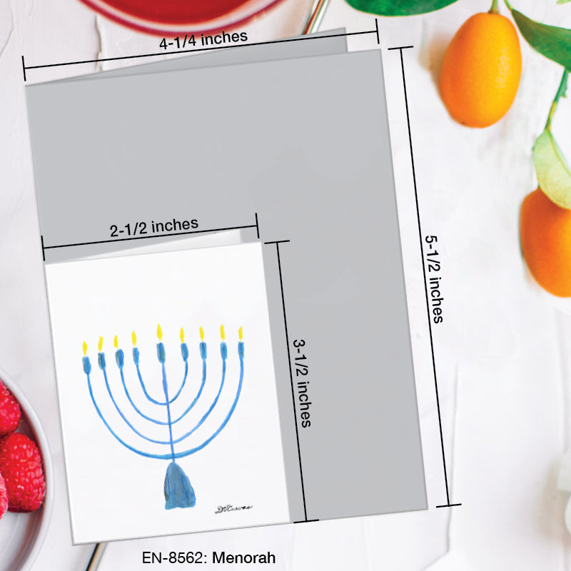 Menorah, Greeting Card (8562A), Enclosure Card, www.printedcanvas.com