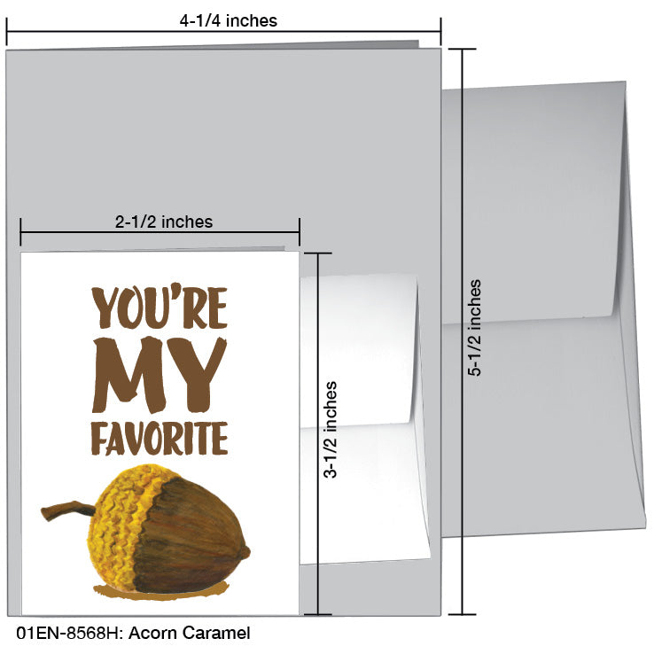 Acorn Caramel, Greeting Card (8568H), Enclosure Card, www.printedcanvas.com