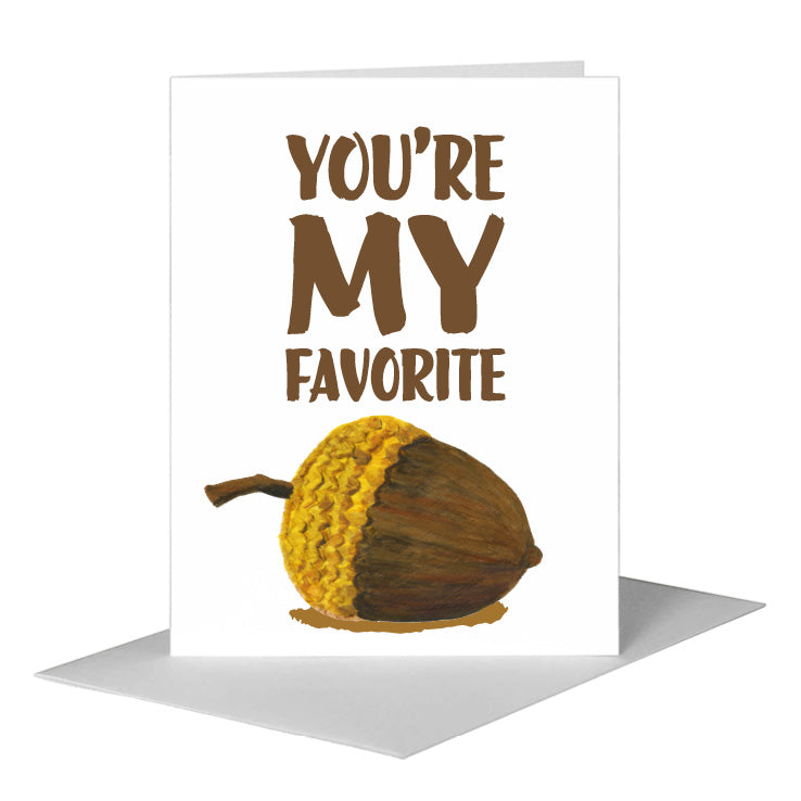 Acorn Caramel, Greeting Card (#8568H) A2 Card Front, www.printedcanvas.com
