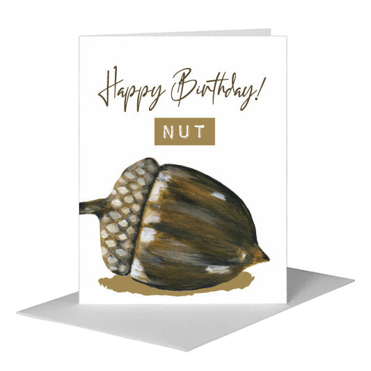 Acorn Dark Hue, Greeting Card (#8569C) A2 Card Front, www.printedcanvas.com