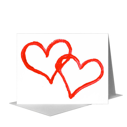 Hearts Duo, Greeting Card (#8571A) A2 Card Front, www.printedcanvas.com