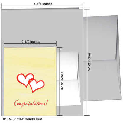Hearts Duo, Greeting Card (8571M), Enclosure Card, www.printedcanvas.com