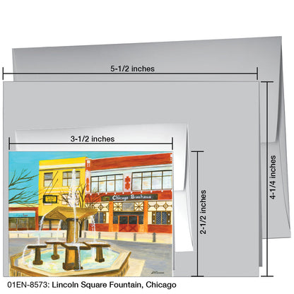 Lincoln Square Fountain, Chicago, Greeting Card (8573), Enclosure, printedcanvas.com