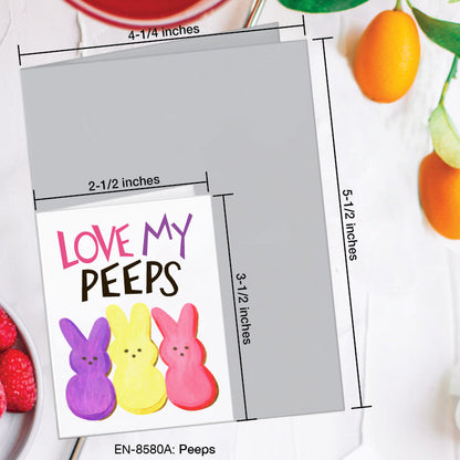 Peeps, Greeting Card (8580A), Enclosure, www.printedcanvas.com