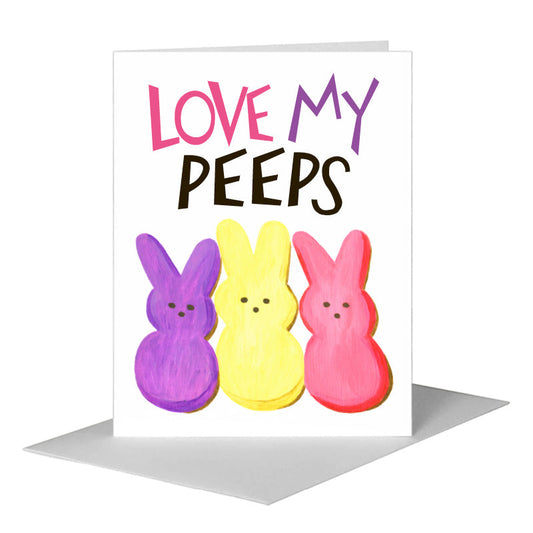 Peeps, Greeting Card (#8580A) A2 Card Front, www.printedcanvas.com