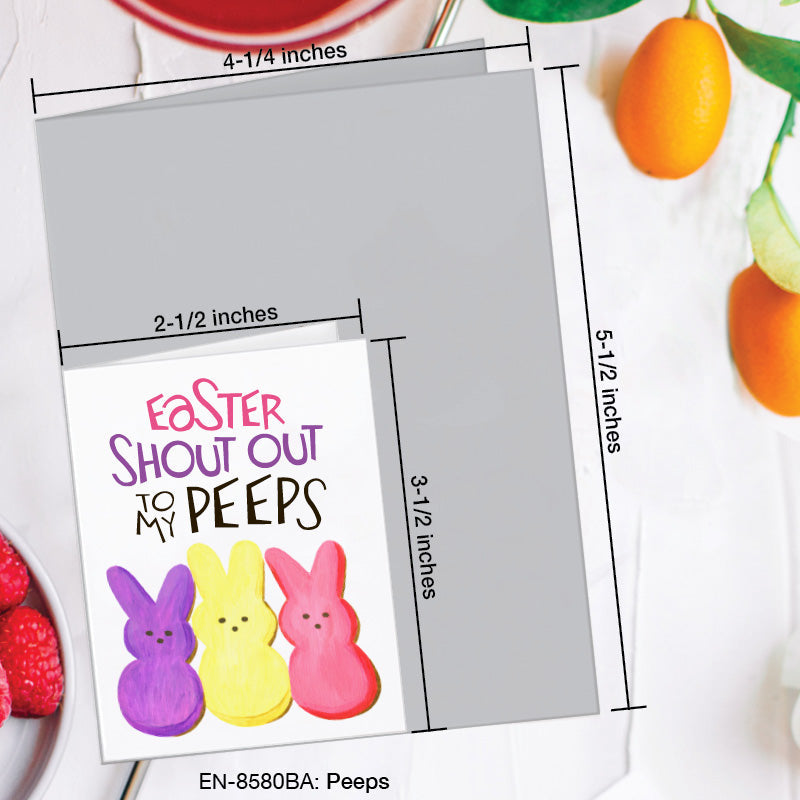 Peeps, Greeting Card (8580BA), Enclosure, www.printedcanvas.com