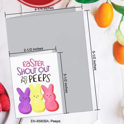 Peeps, Greeting Card (8580BA), Enclosure, www.printedcanvas.com